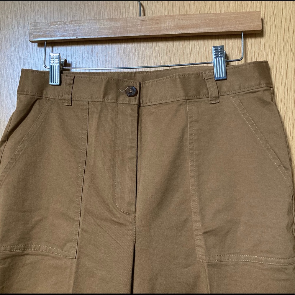 Brooks Brothers Stretch Cotton Twill Cropped Wide-Leg Pants - Picture 3 of 10